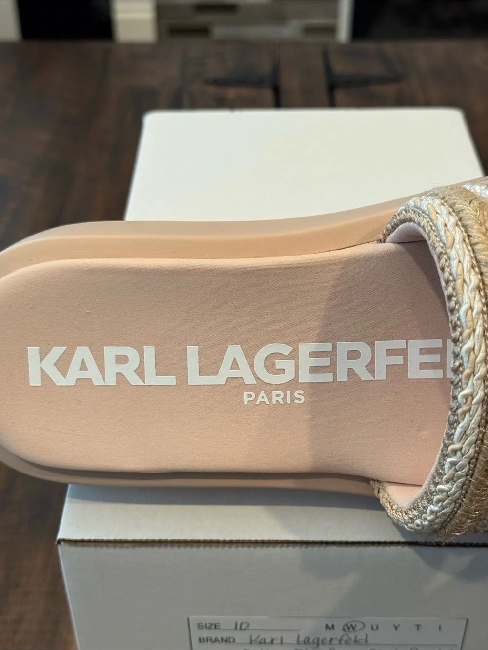 Karl Lagerfeld Paris Ortley Platform Slide Sandal (NWOT)